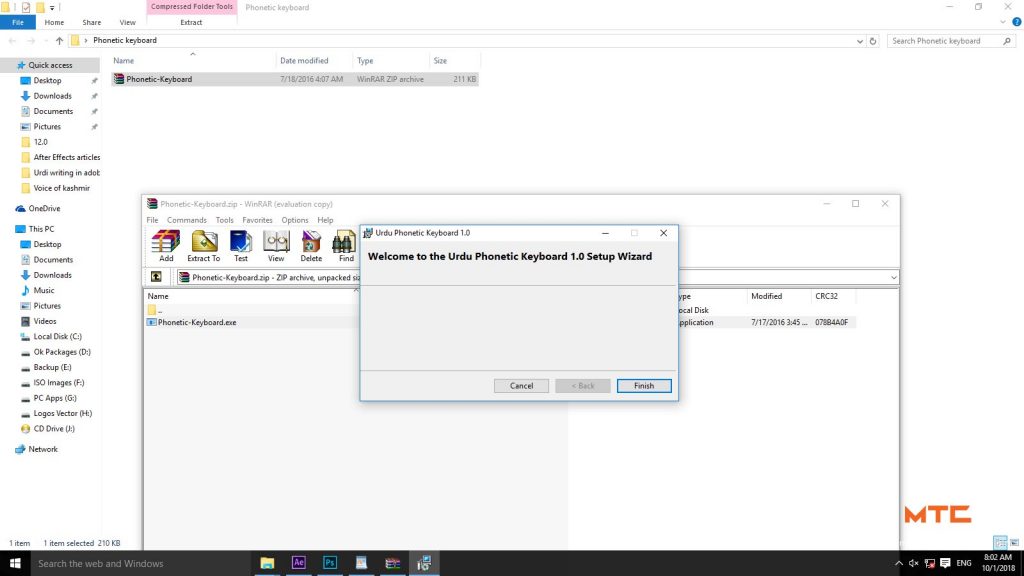 How to install pak urdu installer and urdu phonetic urdu keyboard