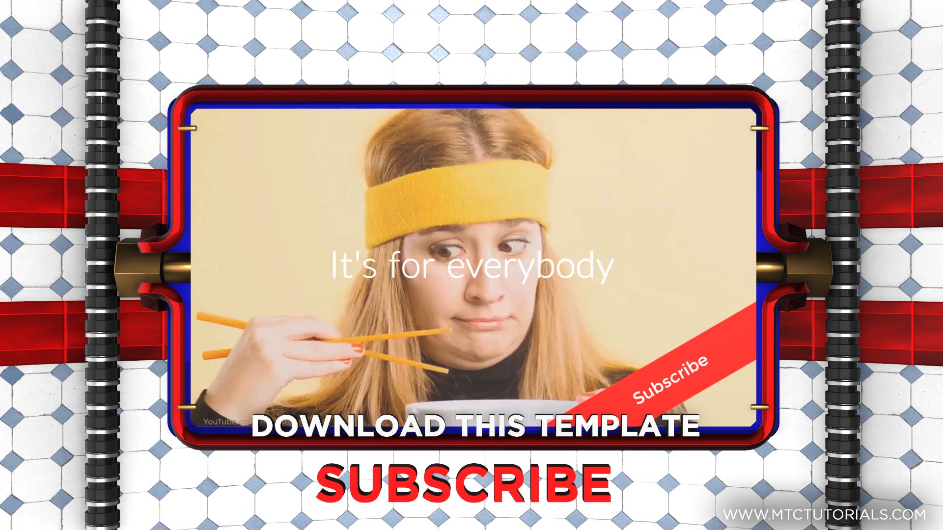 Sliding from top 3D animated frames created in adobe after effects element 3D template mtc tutorials