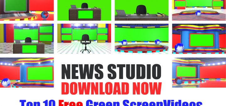 Download free breaking news green screen studio