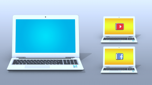 social media youtube and facebook free design