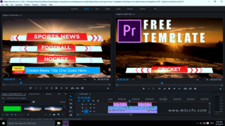 Download free cricket news Adobe Premiere template by mtc tutorials