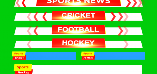 Sports News free animated green screen banners and lower thirds Cricket hockey football