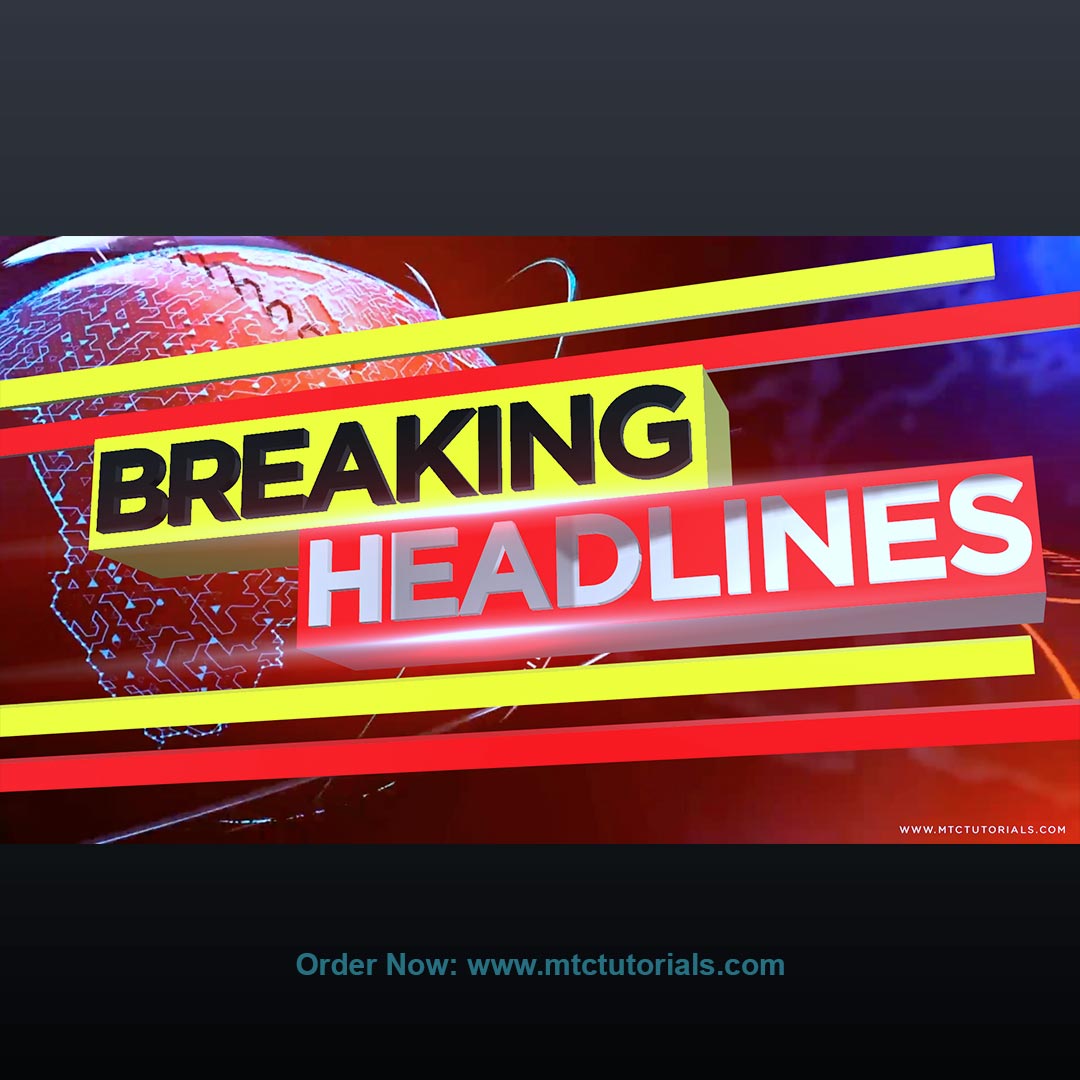 Breaking news design 3D text free download by mtc tutorials