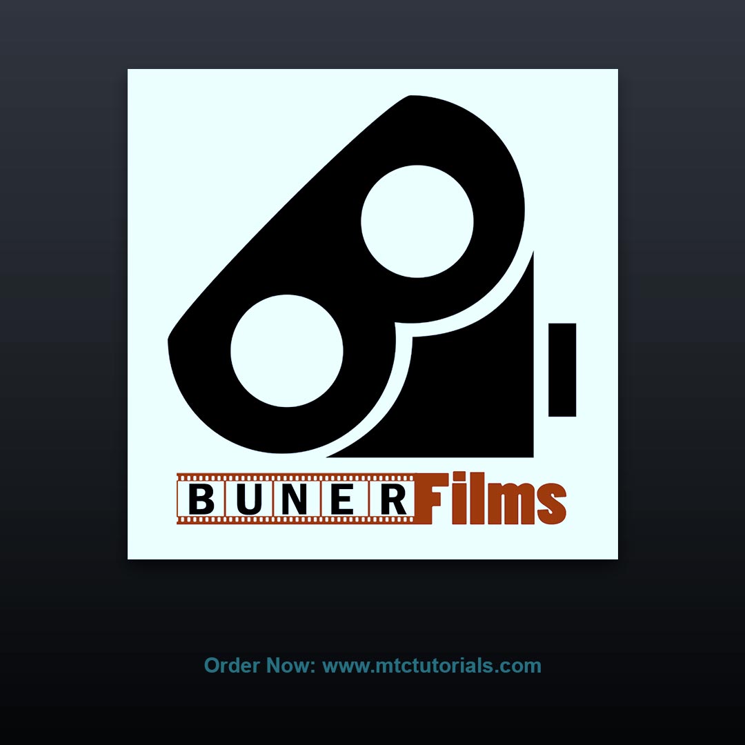 Buner Films logo by mtc tutorials and mtc vfx create online logo order now