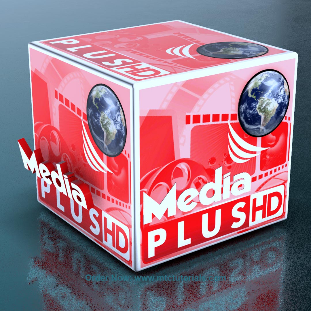 Media plus 3D cubic logo animation by mtc tutorials
