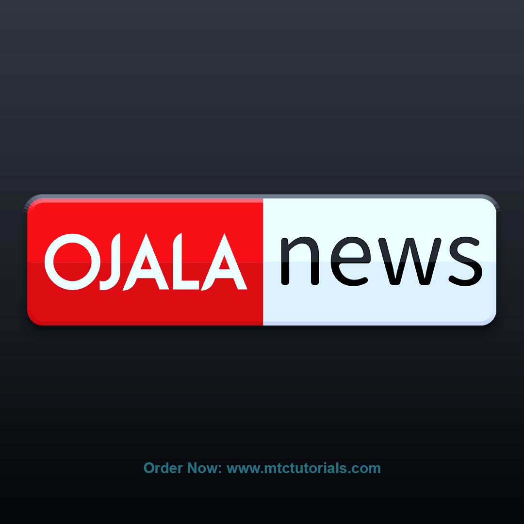 Ojala News English logo design by mtc tutorials