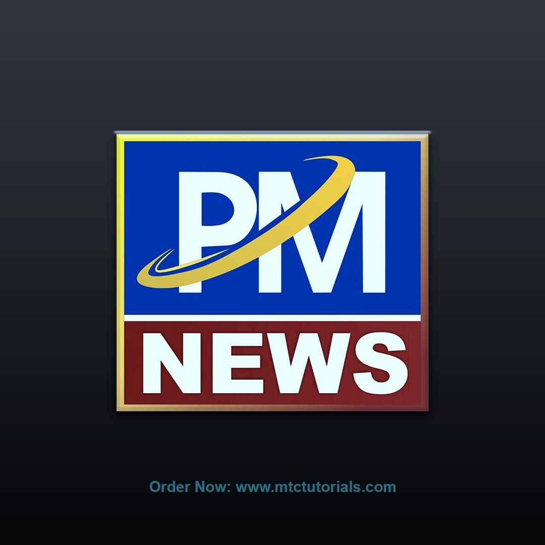 PM News free logo design by mtc tutorials