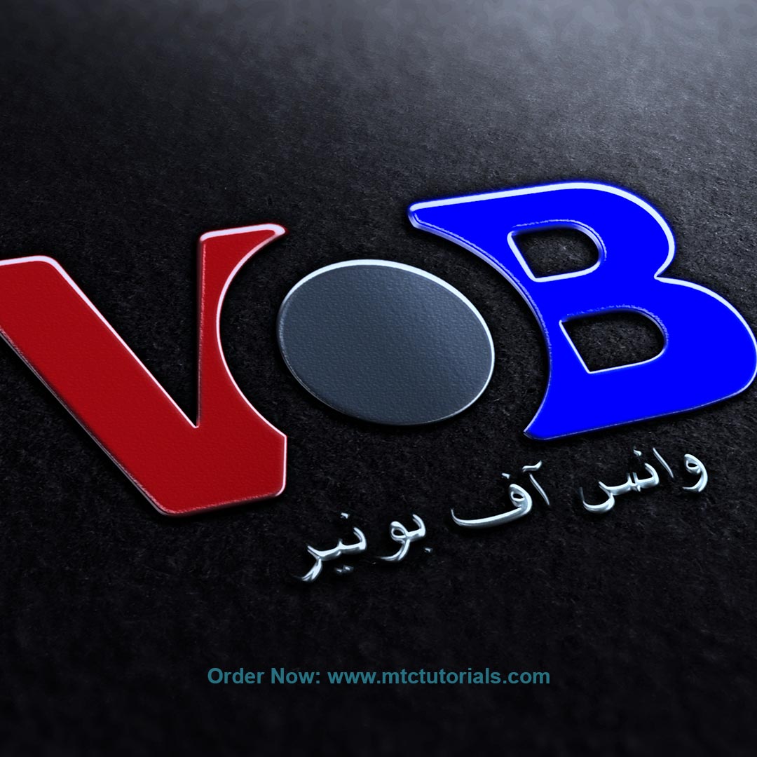 VOB logo voice of buner logo by mtc tutorials