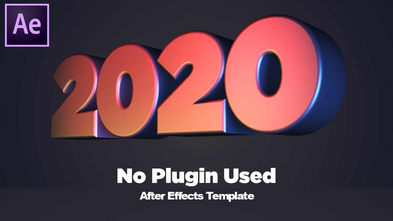 3d Text Intro Free After Effects Template 2020 No Plugin Used Mtc Tutorials