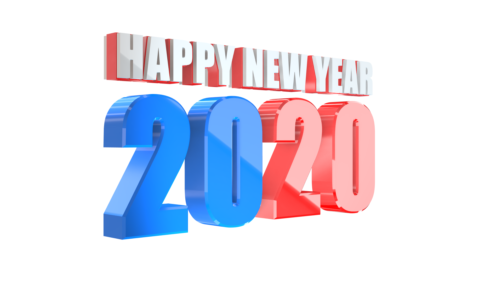 Happy new year 2020 text effect png stock photo colorful Illustration free download