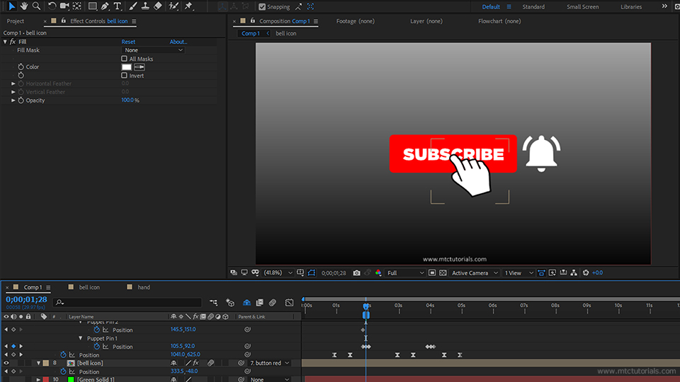 Download Free Ae Template Subscribe Button And Bell Icon Animation Mtc Tutorials