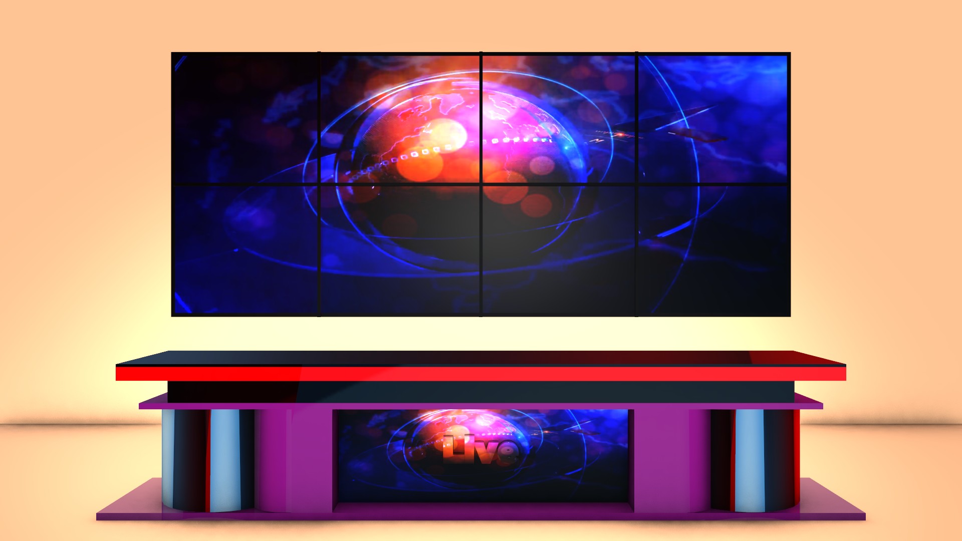 Download HD News desks backgrounds and high quality green screen videos -  MTC TUTORIALS