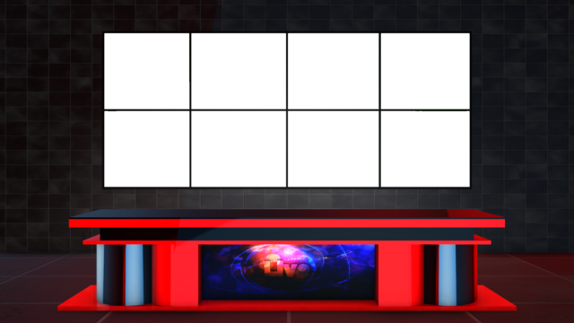 Free virtual set with png transparent background news desk download