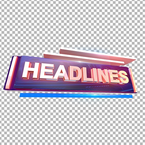 3D Headlines text png download thumbnail