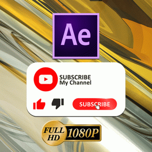 Youtube subscribe intro and buttons template 4
