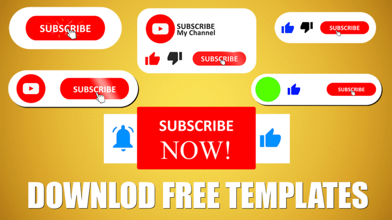 YouTube subscribe buttons After Effects Templates 2021