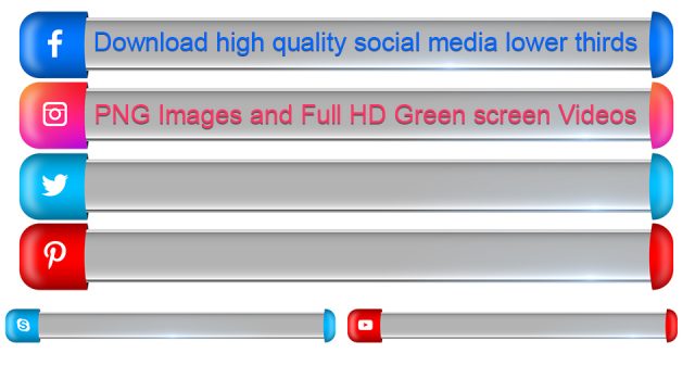 Download 3D color full social media lower thirds high quality