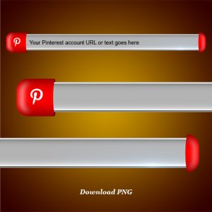 Download Pinterest lower third and blank name strip free png