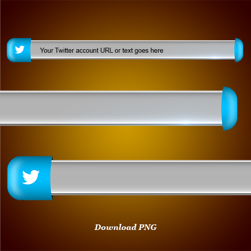 Download Twitter lower third and blank name strip free png