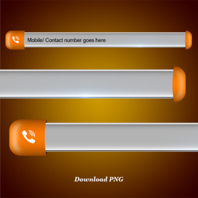 Download mobile number lower third and blank name strip free png