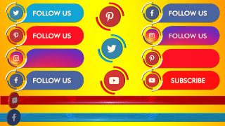 High quality social media lowerthird png