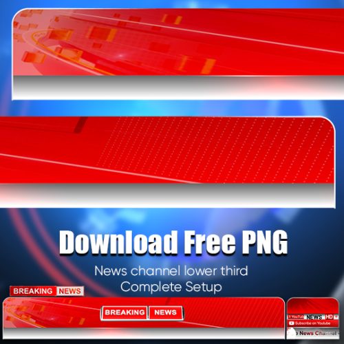 Free lower third design for news channel png