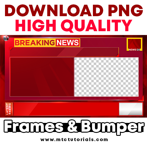 Breaking News Png template with lower third Bumper Ultra hd quality png