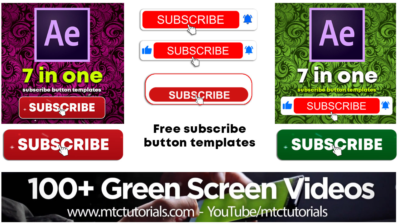Download free YouTube subscribe buttons and bell