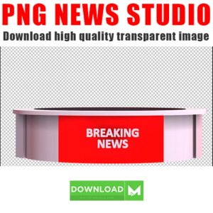 News studio desk transparent png image free download