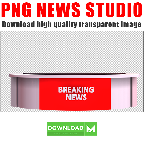 News studio desk transparent png image free download