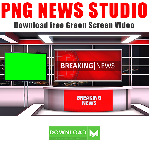 Virtual studio news desk 2021 free green screen video