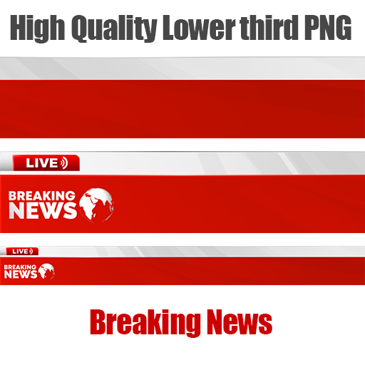 Ultra HD Breaking News Lower third design in PNG mtc tutorials