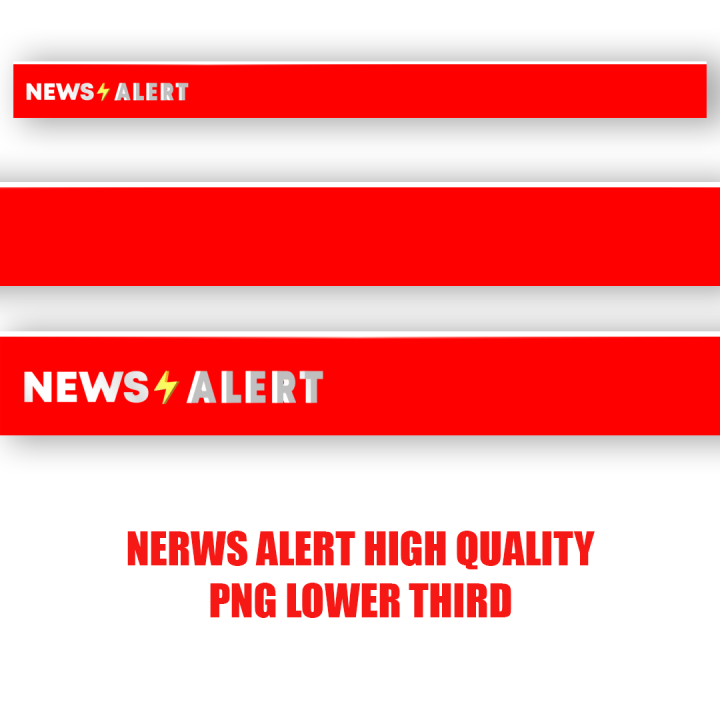 News Alert Clean Lower Third in Red color