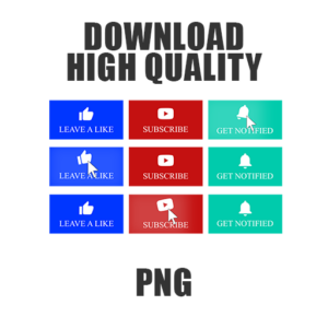 Free YouTube overlay buttons in png mtc tutorials