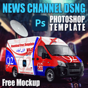 News Channel DSNG Van photoshop template