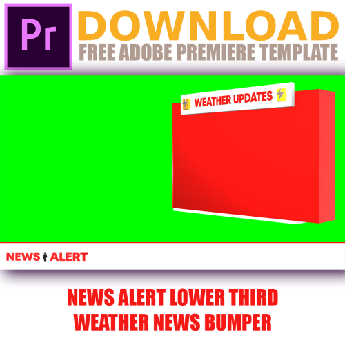 weather updates news bumper with lower third free adobe premiere template
