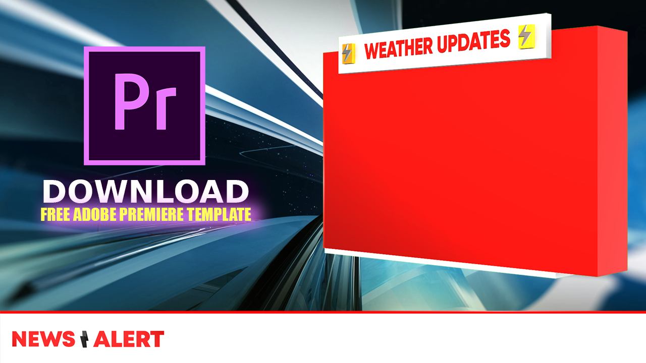 weather updates news bumper with lower third free adobe premiere template