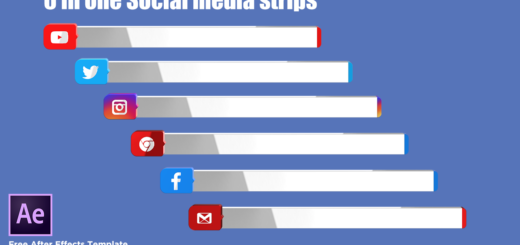 6 in one social media strips free after effects template