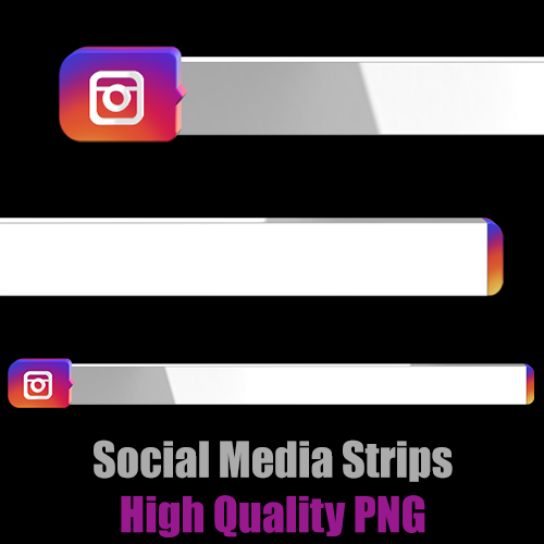 Instagram 3D lower third high quality png image - MTC TUTORIALS