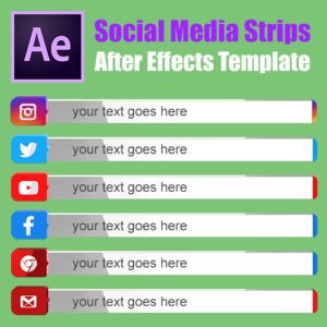 Social media Lower third Pack free Ae template