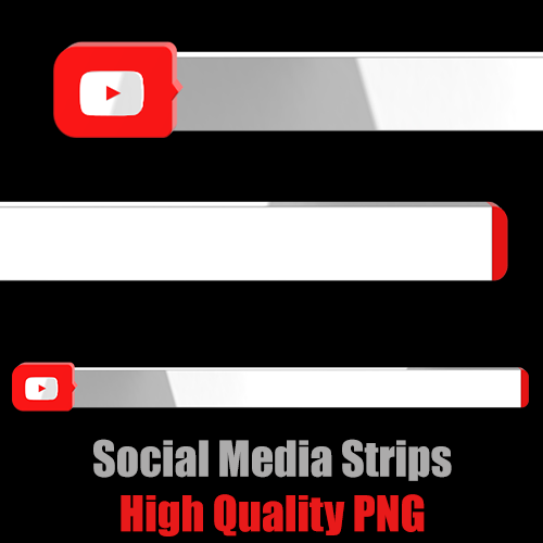 Youtube 3D lower third high quality png image