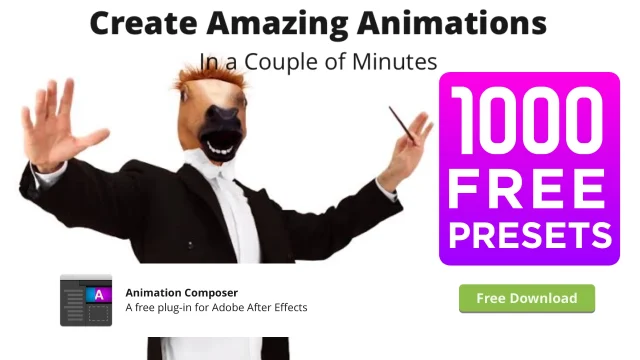 1000 free animated composer presets for After Effe