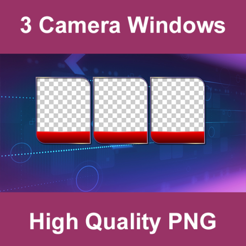 Three frames in png for live videos
