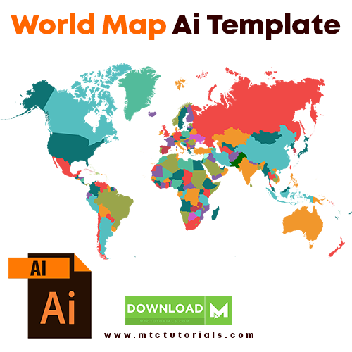 World Map Free Vector File Adobe Illustrator