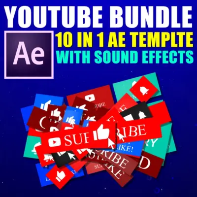Download free youtube subscribe button bell icon like button after effects template