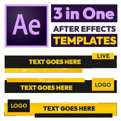 Lowerthirds After Effects Template 3 in One Pack
