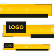 Stylish Blank name strip lower third png
