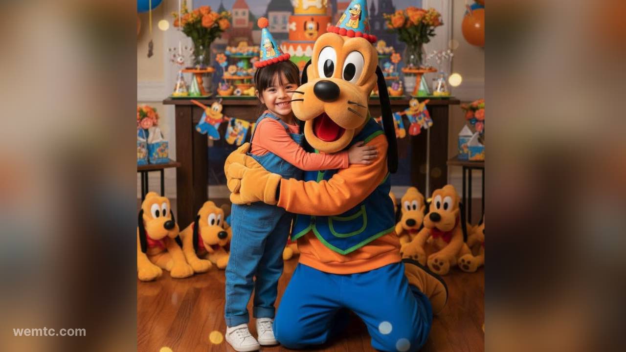 Pluto Birthday Party Portrait – Joyful Disney Kids Photography