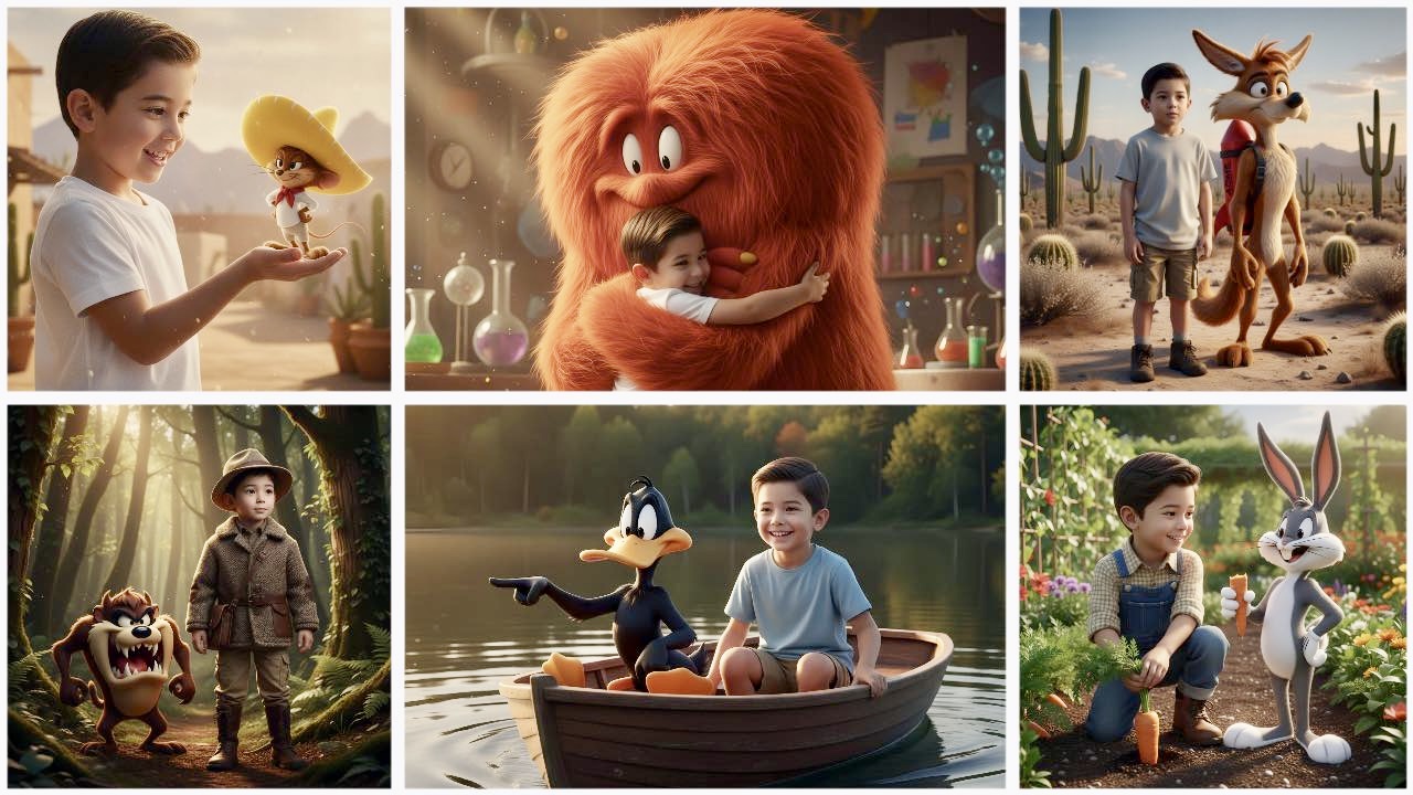 Transforming Childhood Moments into Looney-Tuned Fantasies: A Prompt Collection