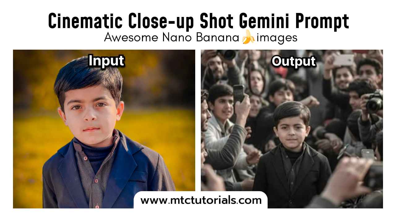 Cinematic Close-up Shot Gemini Prompt